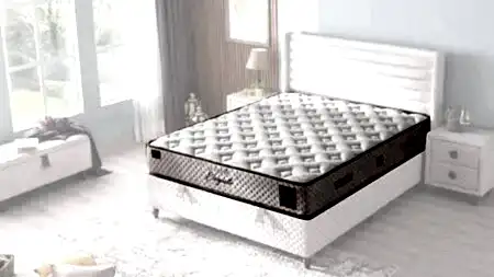 ELEMENT YATAK 160x200 keten kumaş kaplamalı konforlu yatak
