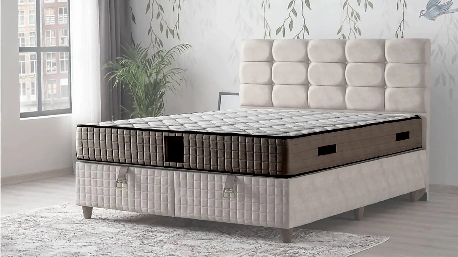 BAMBOO YATAK Doğrucan Mobilya Bamboo Yatak 160x200 modeli, modern tasarım ve geniş uyku alanı