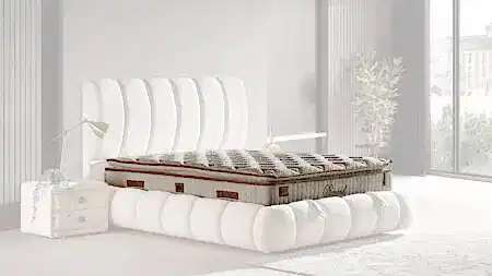 TOSCA YATAK 180x200 beyaz modern tasarımlı yatak Doğrucan Mobilya