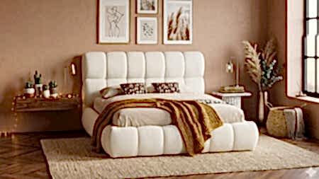 BULUT BAZA BAŞLIK SET 150X200 beyaz renkli modern baza başlık seti