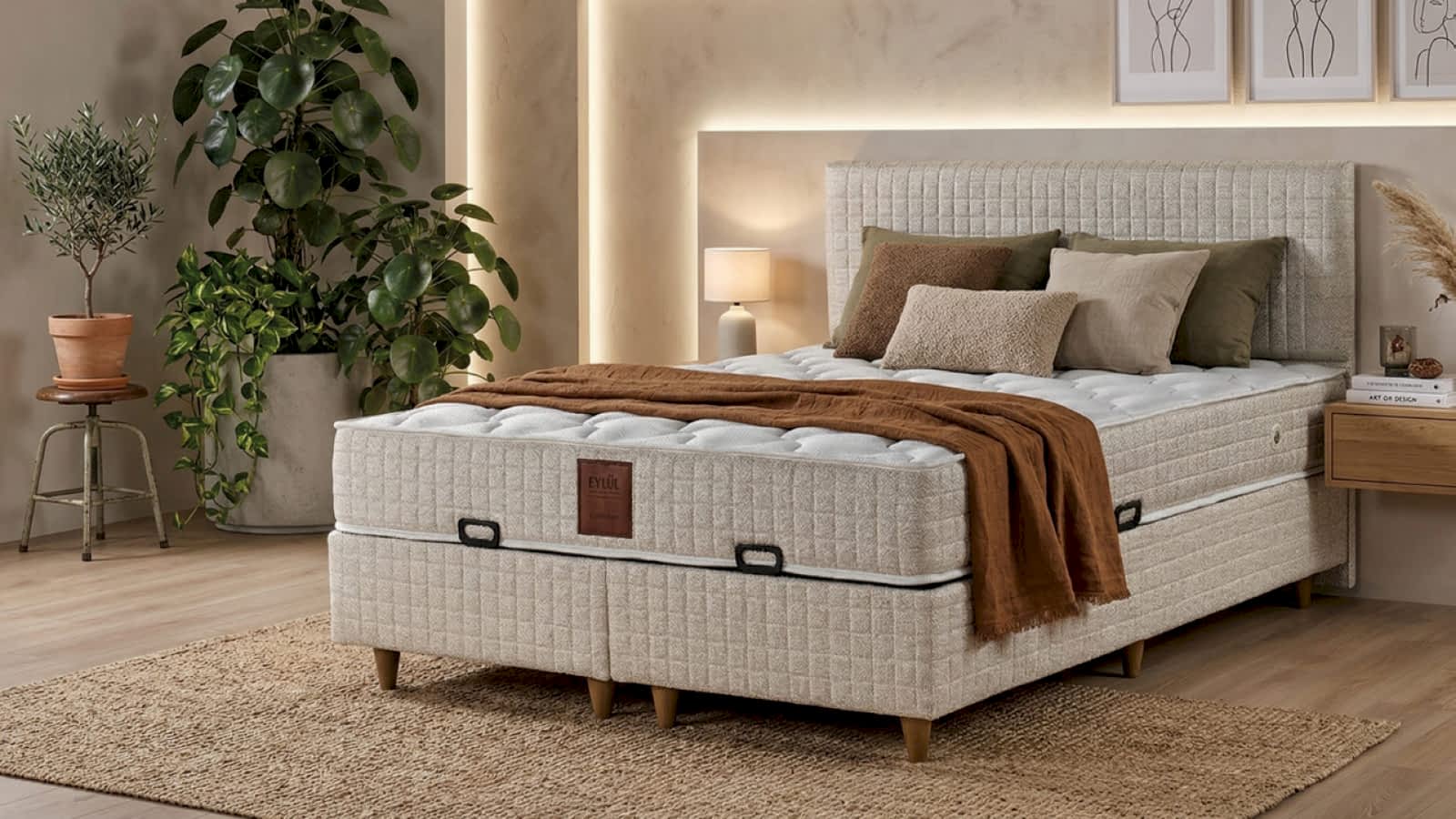NOVA SET 150*200 NOVA Baza Başlık Set 150x200 şık tasarımlı yatak odası dekorasyonu