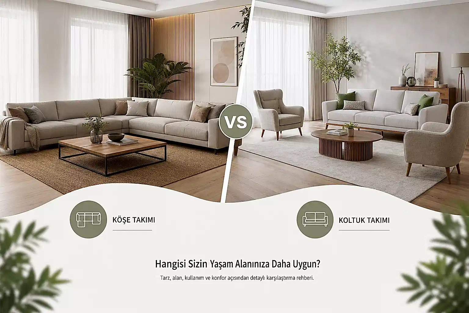Köşe Takım Koltuk Takımı Seçimi: Hangisi Daha Uygun?