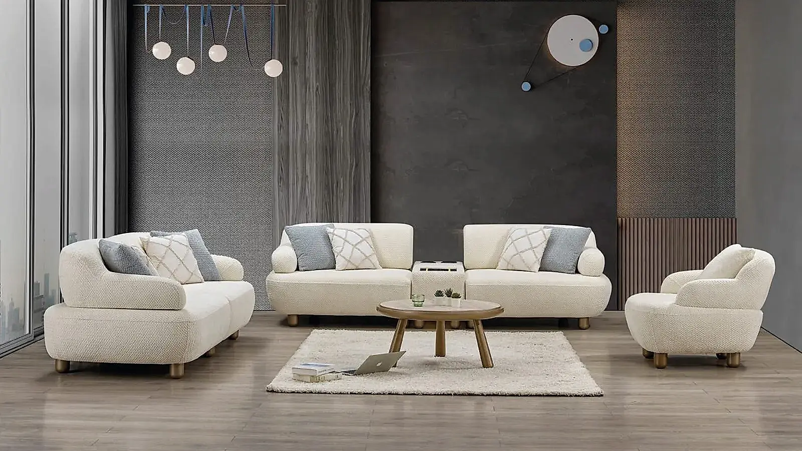AQUA KOLTUK TAKIMI Aqua koltuk takımı modern tasarım ve konforlu oturma alanları ile ev dekorasyonunda şıklık sunar