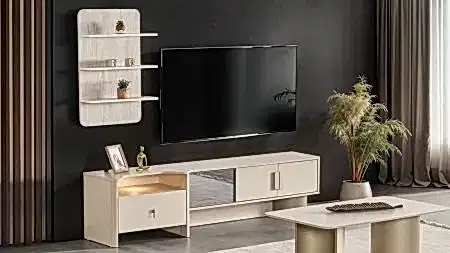 GOSNUG TV ÜNİTESİ TAKIMI oturma odasında modern tasarımla