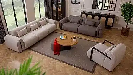 ROMA Koltuk Takımı 4+3+1 oturma grubu, modern tasarım, Doğrucan Mobilya