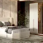EROS Bazalı Yatak Odası Takımı Doğrucan Mobilya modern tasarım bazalı yatak ve gardırop