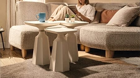 ARTE Zigon Sehpa modern tasarımlı üçlü zigon sehpa seti